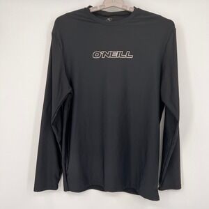 ONeill Mens XL Long Sleeve Rash Guard UPF 50+ Sun Protection Swim Shirt Black